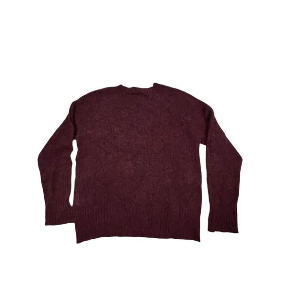 Pacas Baby Alpaca Merino Wool Blend Crewneck Sweater Burgundy – Size L CozyChic - Picture 6 of 10
